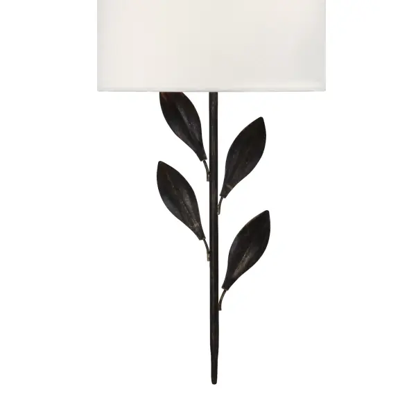 Broche 8.5" Wrought Iron Leaf Sconce - Image 25
