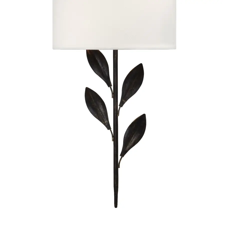 Broche 8.5" Wrought Iron Leaf Sconce - Image 25