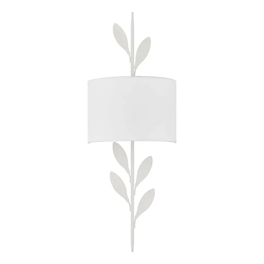 Broche 8.5" Wrought Iron Leaf Sconce - Image 10