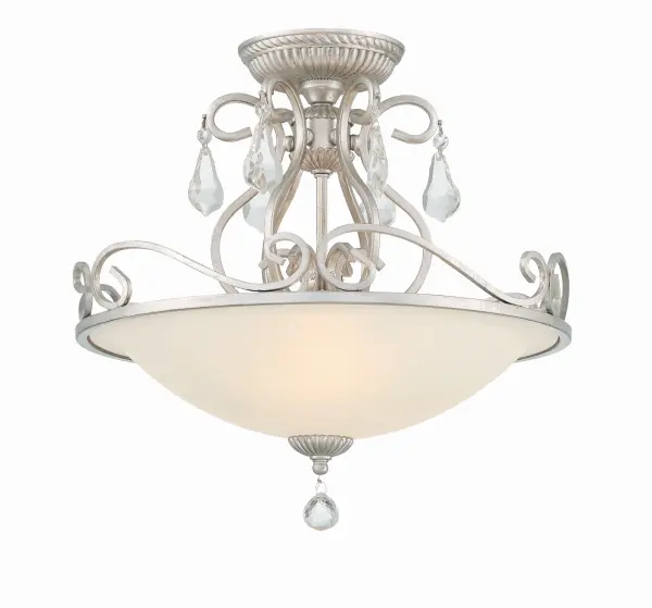 Ashton 16.5" Semi Flush Mount in Olde Silver - Image 1