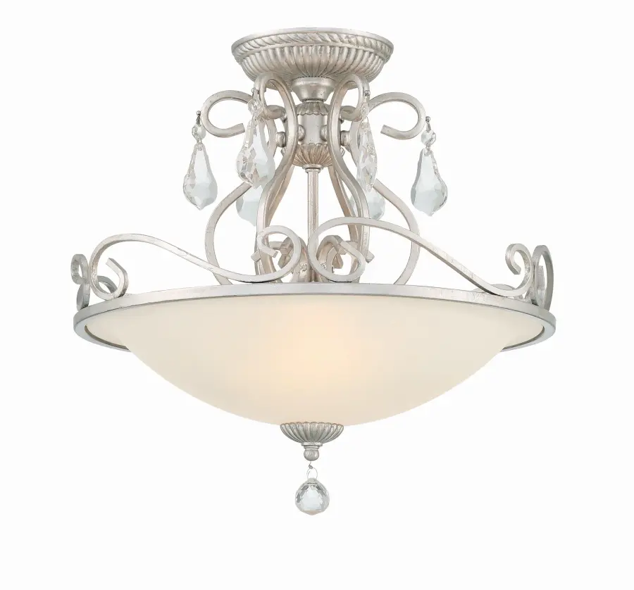 Ashton 16.5" Semi Flush Mount in Olde Silver - Image 1