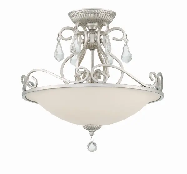 Ashton 16.5" Semi Flush Mount in Olde Silver - Image 3