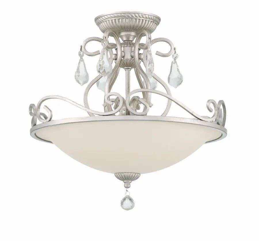 Ashton 16.5" Semi Flush Mount in Olde Silver - Image 3