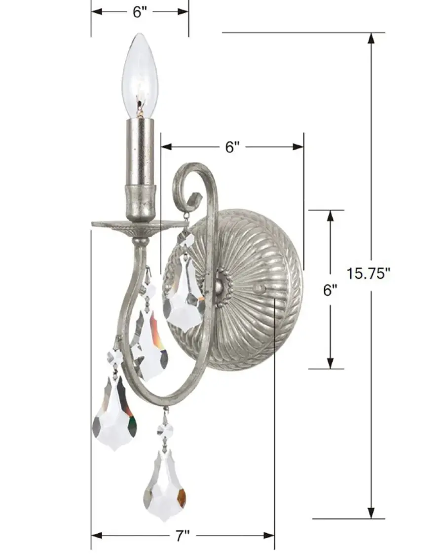 Ashton 5.5" Crystal Wall Sconce - Image 5