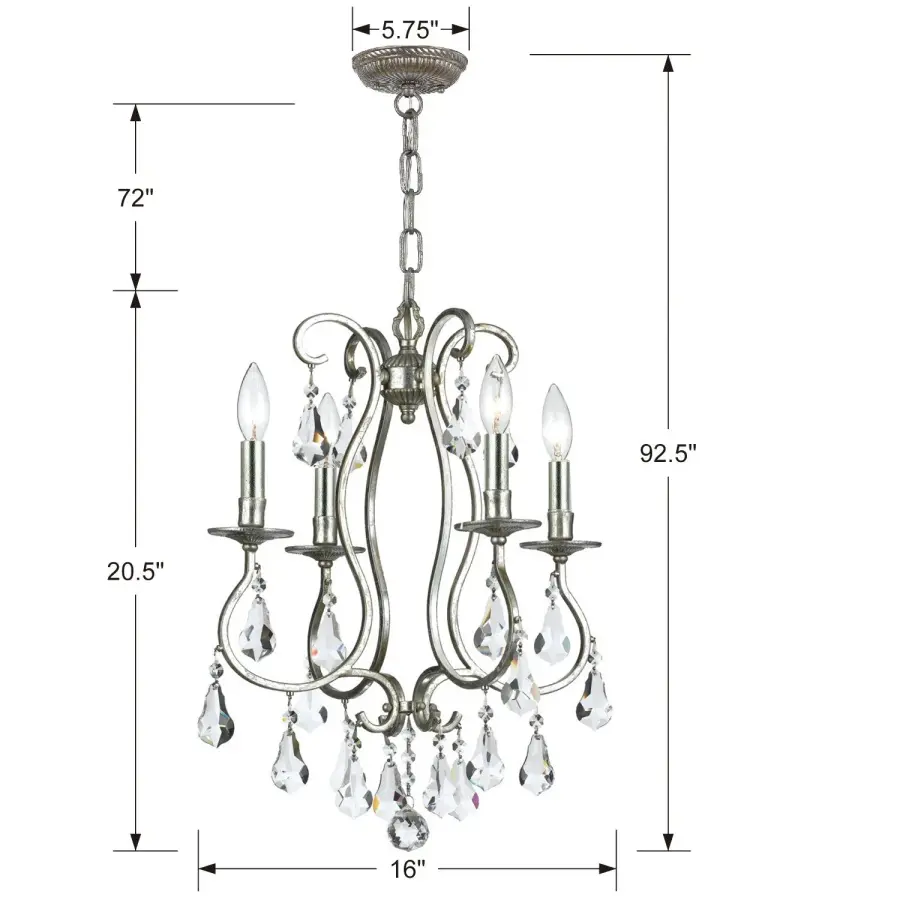 Ashton 16" Crystal Chandelier - Image 5