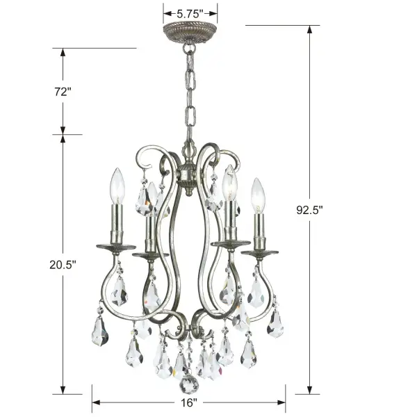 Ashton 16" Crystal Chandelier - Image 5