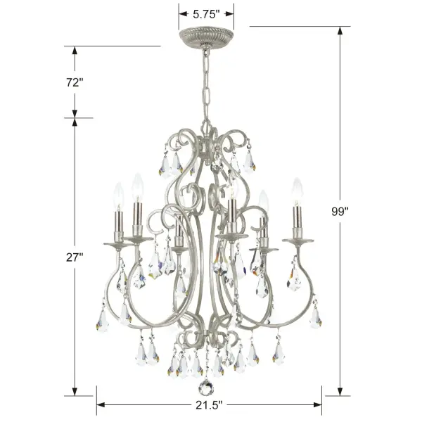 Ashton 21.5" Crystal Chandelier - Image 5