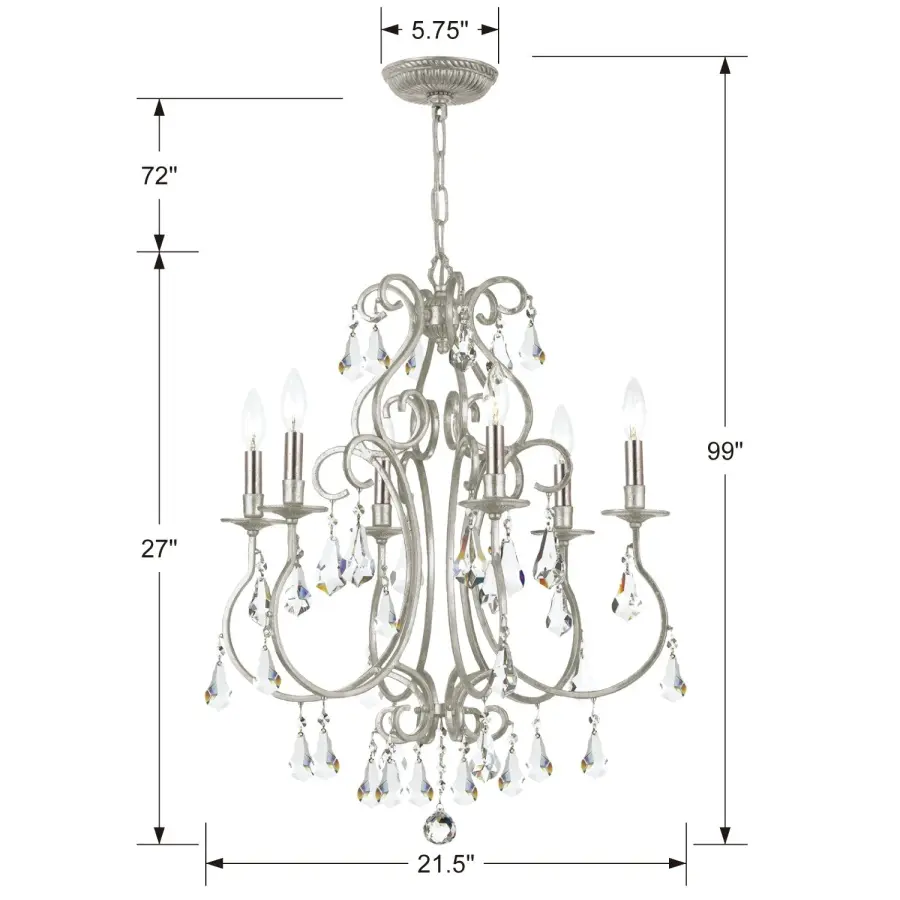 Ashton 21.5" Crystal Chandelier - Image 5