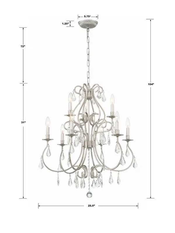 Ashton 25.5" Crystal Chandelier - Image 7