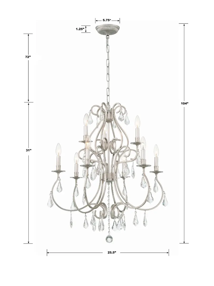 Ashton 25.5" Crystal Chandelier - Image 7