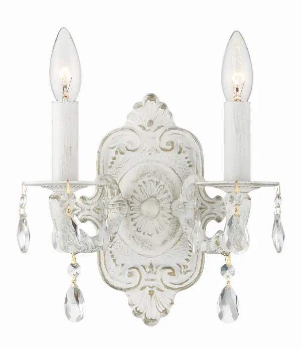 Paris Market 10" Antique White Sconce - Image 1