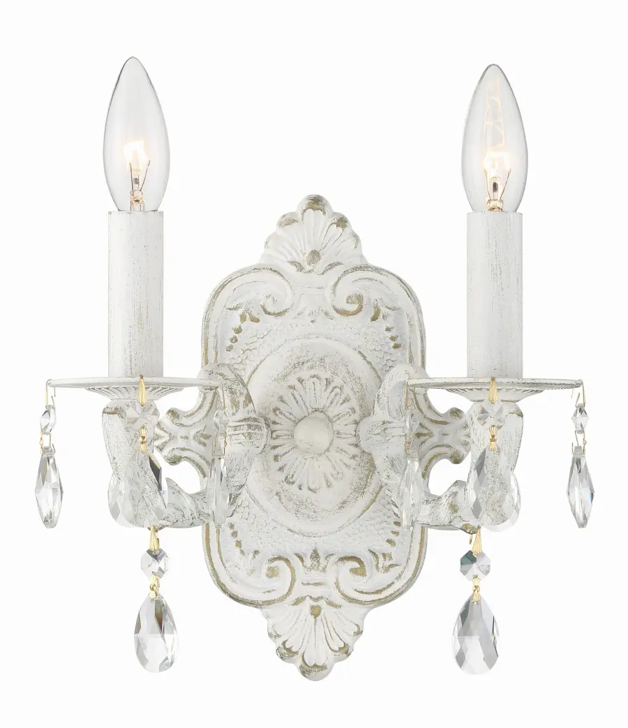Paris Market 10" Antique White Sconce - Image 1