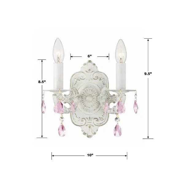 Paris Market 10" Antique White Sconce - Image 7