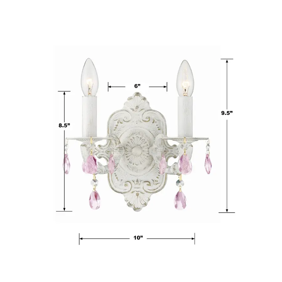 Paris Market 10" Antique White Sconce - Image 7