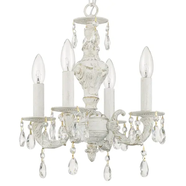 Paris Market 13.5" Antique White Chandelier - Image 5