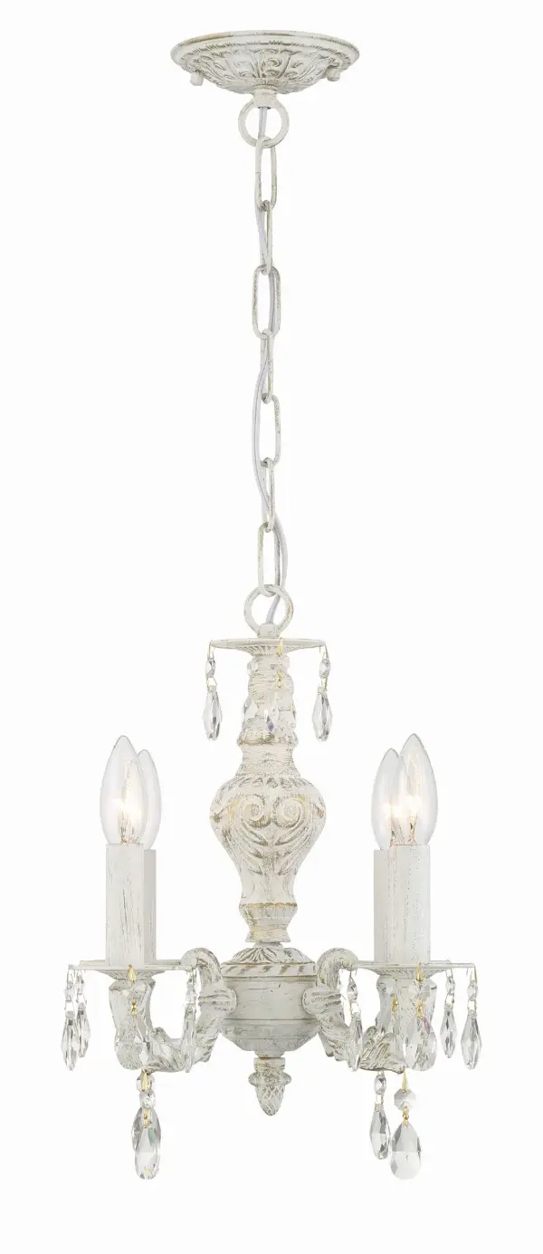 Paris Market 13.5" Antique White Chandelier - Image 10