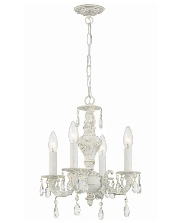 Paris Market 13.5" Antique White Chandelier - Image 1