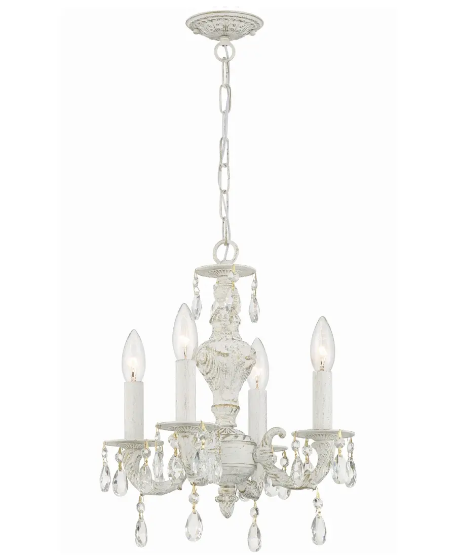 Paris Market 13.5" Antique White Chandelier - Image 1