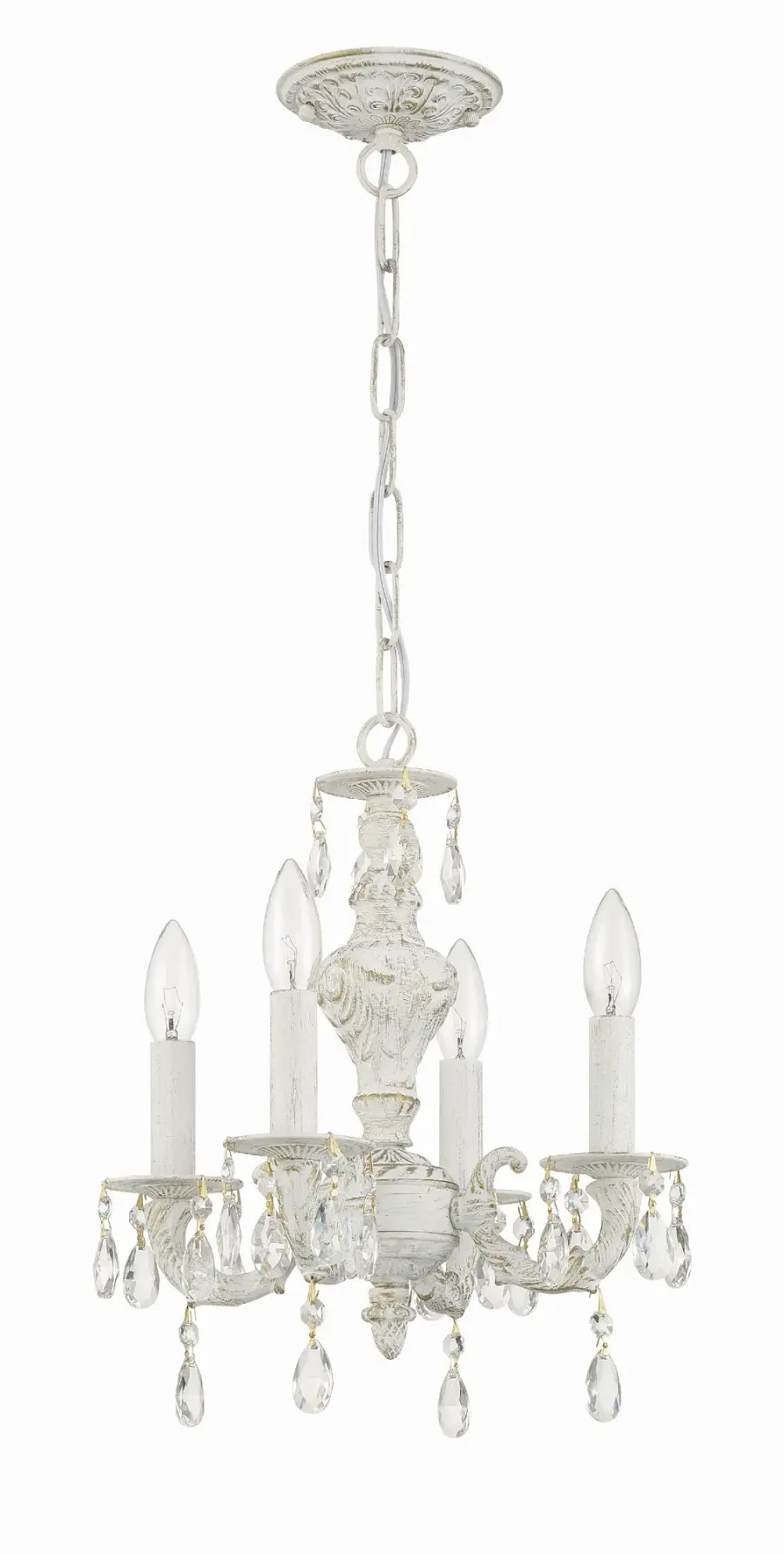 Paris Market 13.5" Antique White Chandelier - Image 2