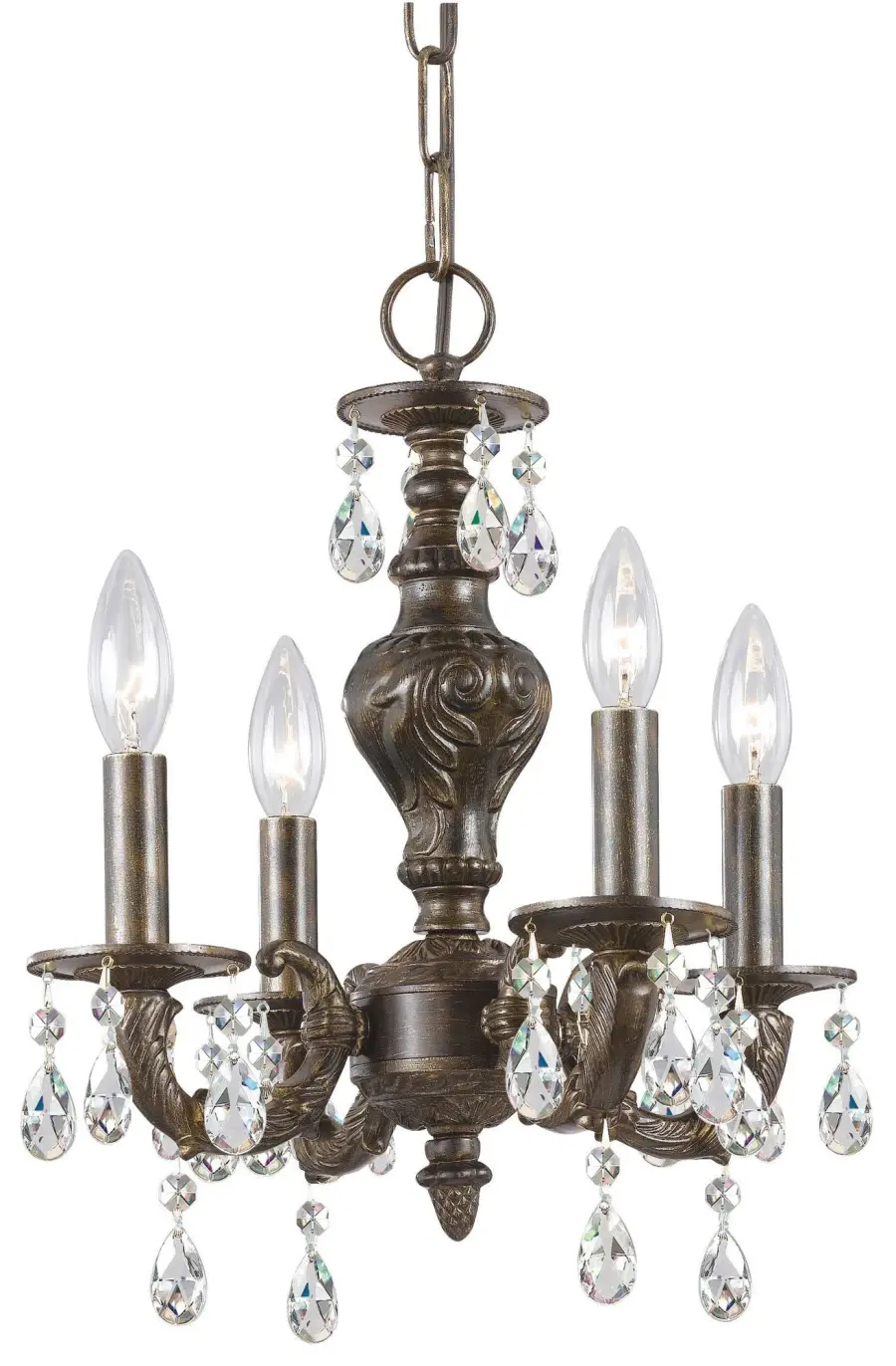 Paris Market 13.5" Antique White Chandelier - Image 12