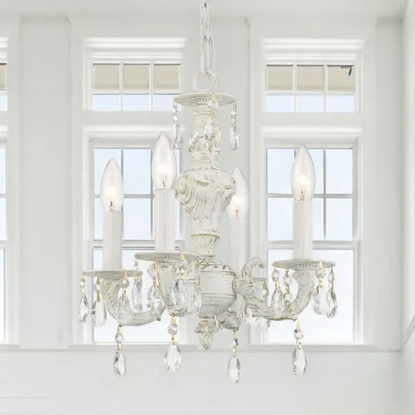 Paris Market 13.5" Antique White Chandelier - Image 6