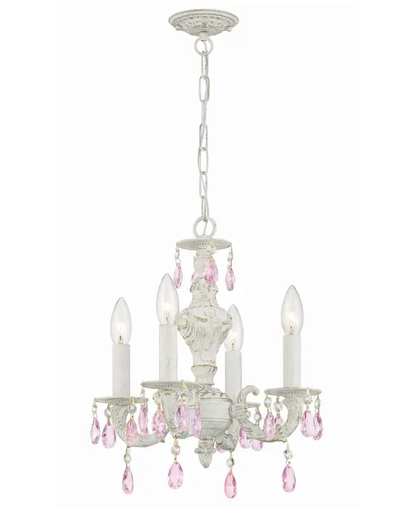 Paris Market 13.5" Antique White Chandelier - Image 9