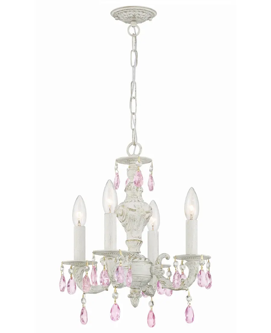 Paris Market 13.5" Antique White Chandelier - Image 9