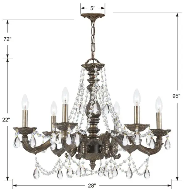 Paris Market 28" Chandelier - Image 10