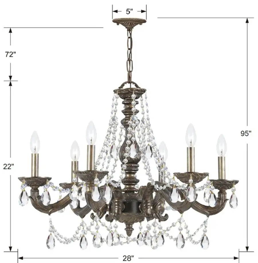 Paris Market 28" Chandelier - Image 10