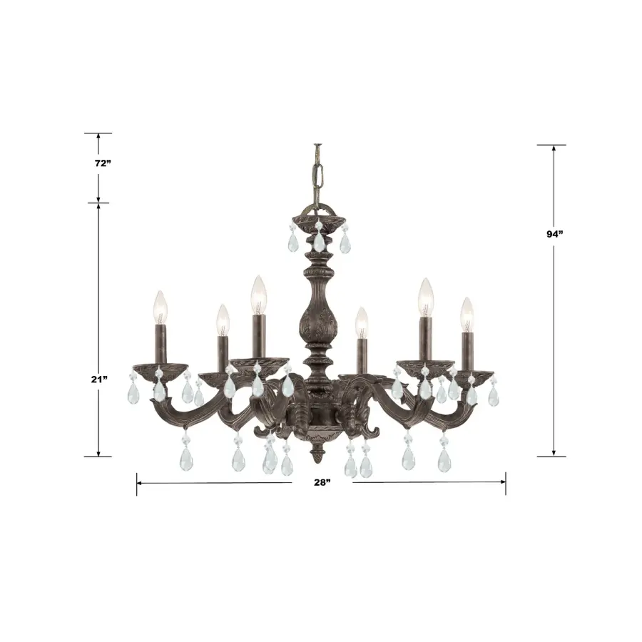 Paris Market 28" Chandelier - Image 7