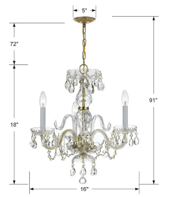 Traditional Crystal 16" Mini Chandelier - Image 11