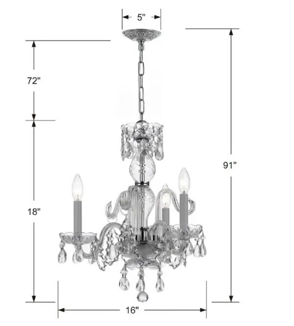 Traditional Crystal 16" Chandelier - Image 10