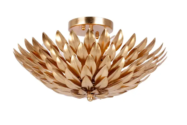 Broche 16" Semi Flush Mount in Antique Gold - Image 1