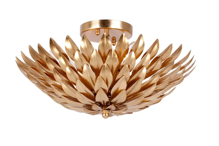 Broche 16" Semi Flush Mount in Antique Gold - Image 1