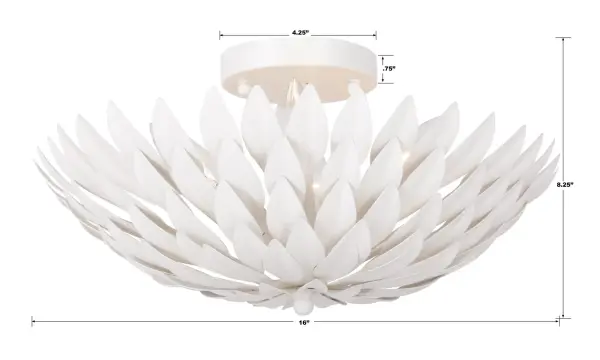 Broche 16" Semi Flush Mount in Antique Gold - Image 16