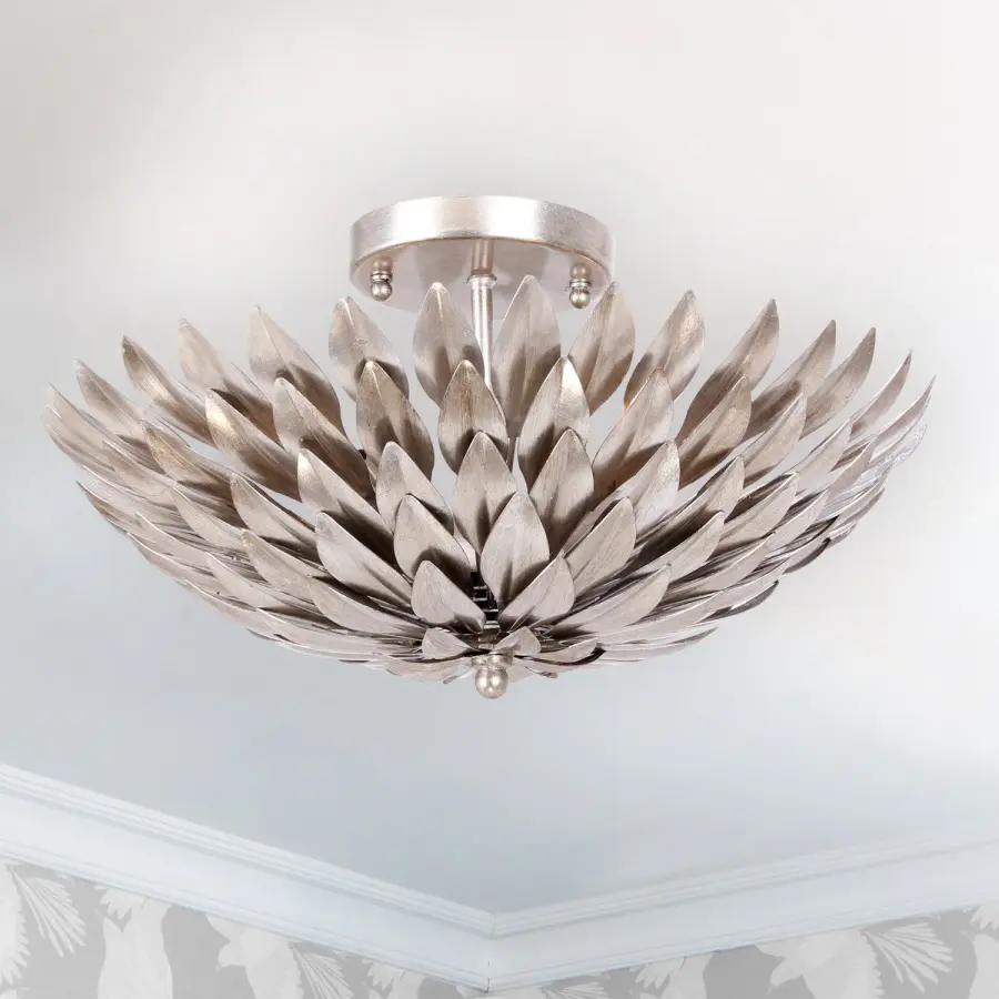 Broche 16" Semi Flush Mount in Antique Gold - Image 24