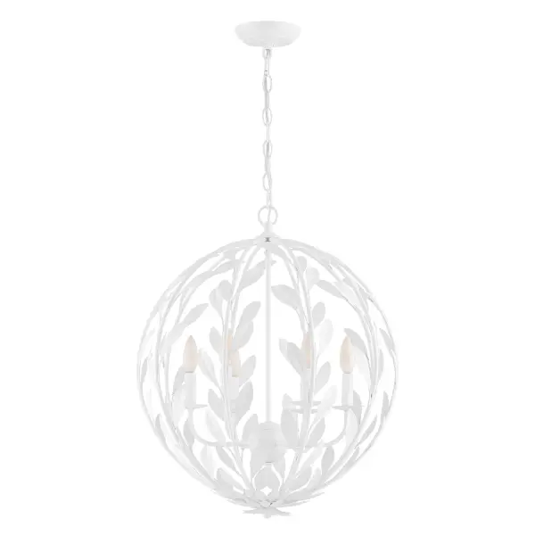 Broche 21" Matte White Chandelier - Image 11