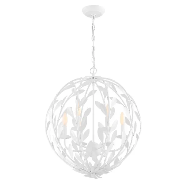 Broche 21" Matte White Chandelier - Image 12