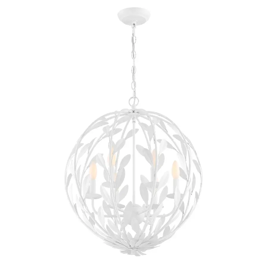Broche 21" Matte White Chandelier - Image 12