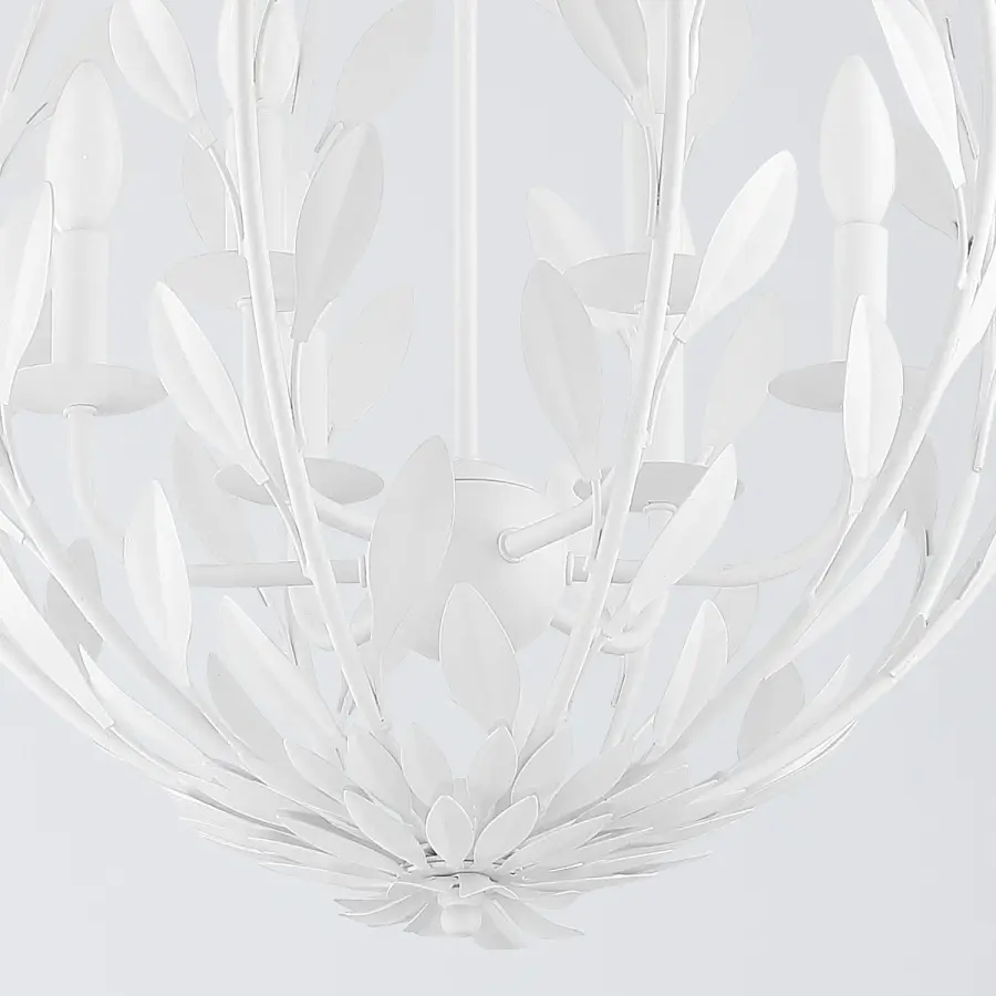 Broche 21" Matte White Chandelier - Image 13