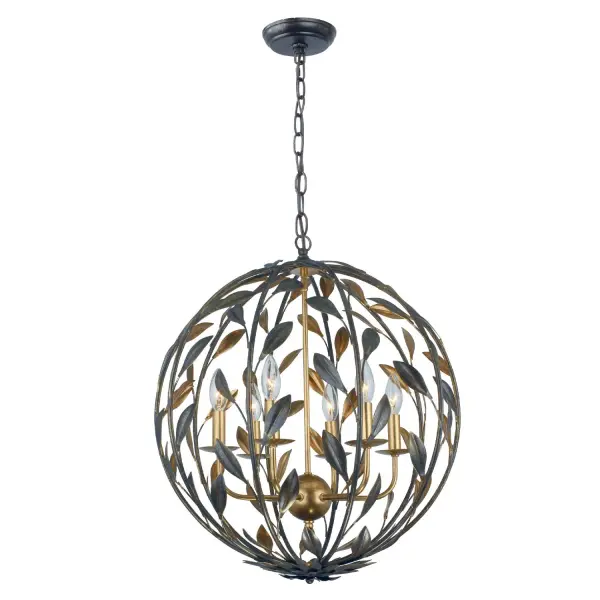 Broche 21" Matte White Chandelier - Image 3