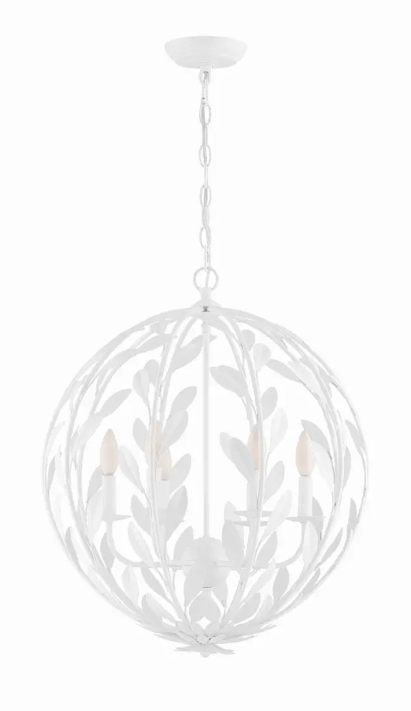 Broche 21" Matte White Chandelier - Image 9