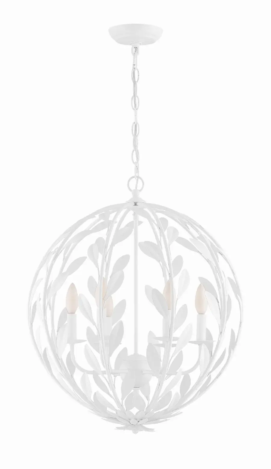 Broche 21" Matte White Chandelier - Image 9