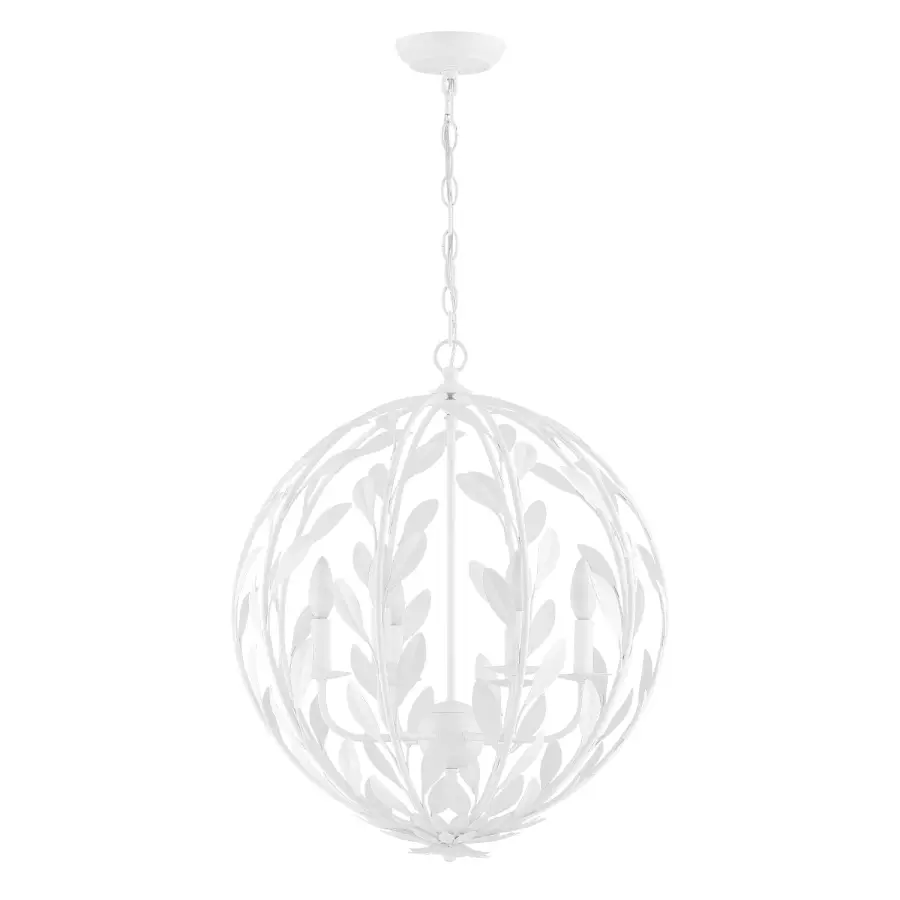 Broche 21" Matte White Chandelier - Image 10