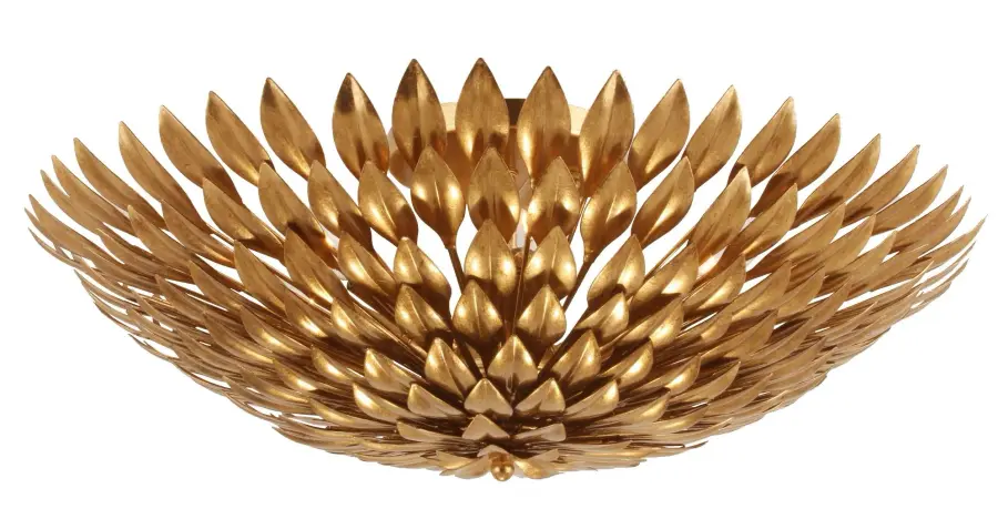 Broche 24" Semi Flush Mount in Antique Gold - Image 1