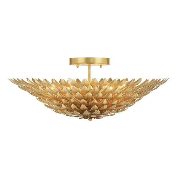 Broche 24" Semi Flush Mount in Antique Gold - Image 3