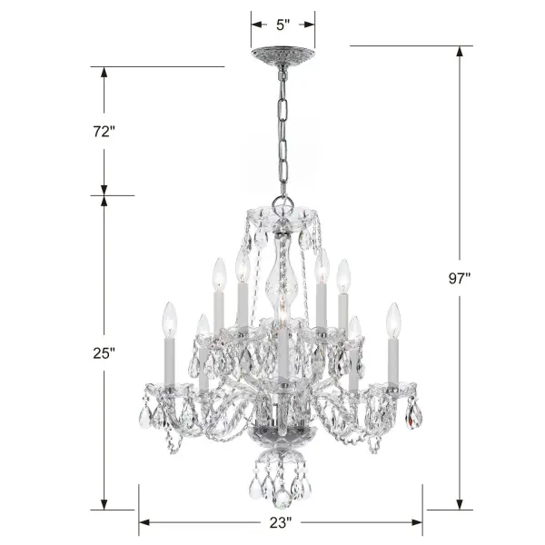 Traditional Crystal 23" Chandelier - Image 5