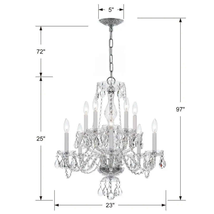 Traditional Crystal 23" Chandelier - Image 5