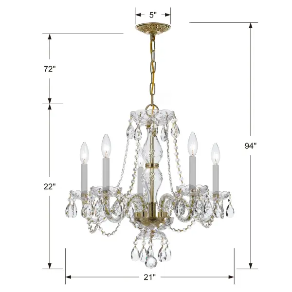 Traditional Crystal 21" Chandelier - Image 11