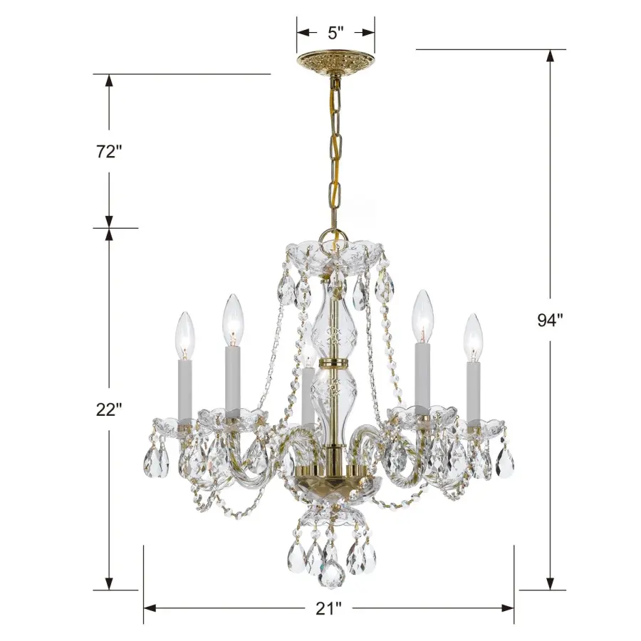 Traditional Crystal 21" Chandelier - Image 16